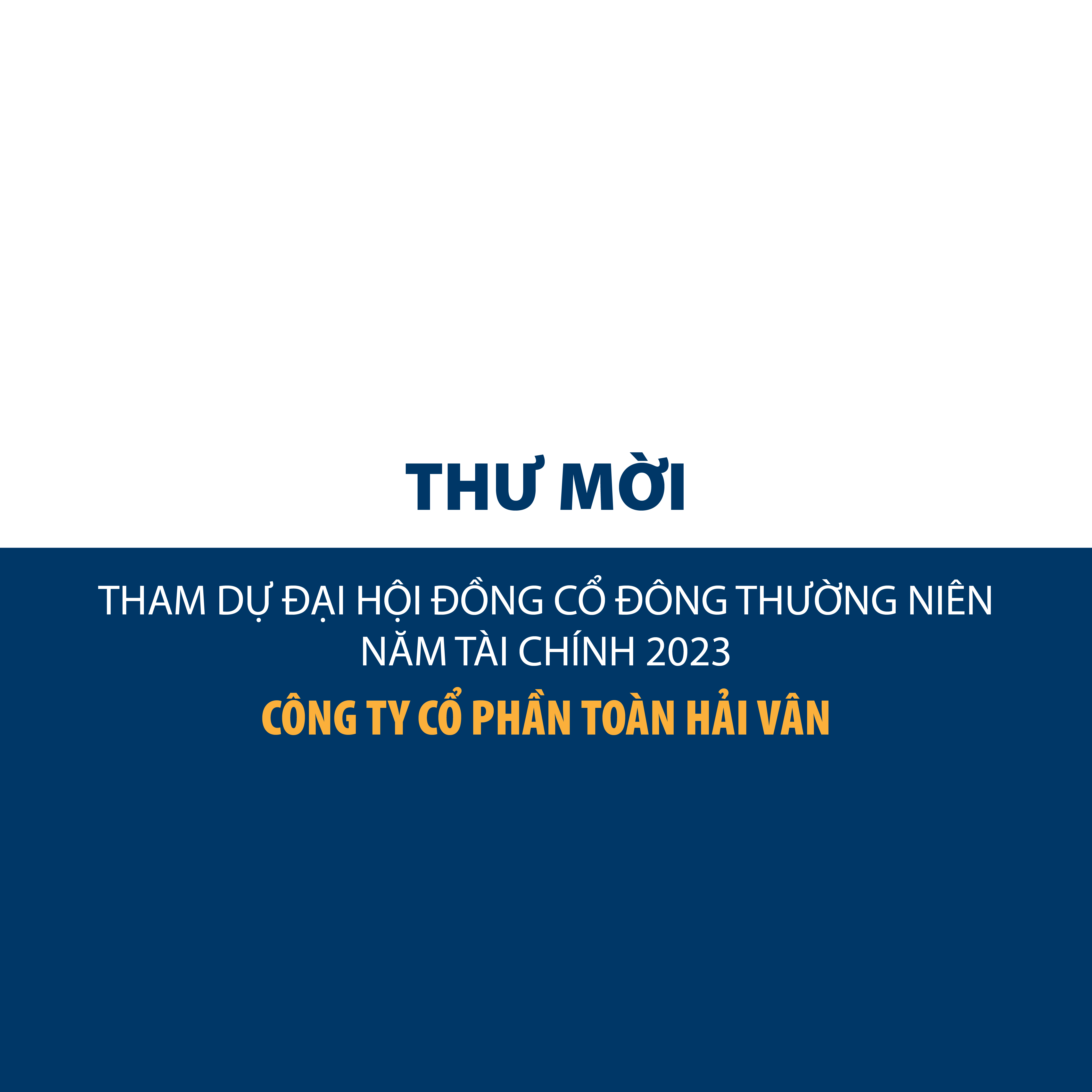 Thư mời tham dự Đại hội đồng cổ đông thường niên năm tài chính 2023