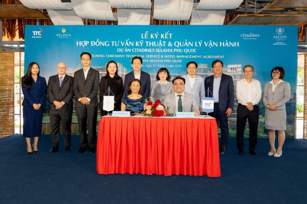 TTC Phú Quốc và Ascott ký kết hợp đồng tư vấn kỹ thuật và quản lý vận hành Citadines Selavia Phu Quoc