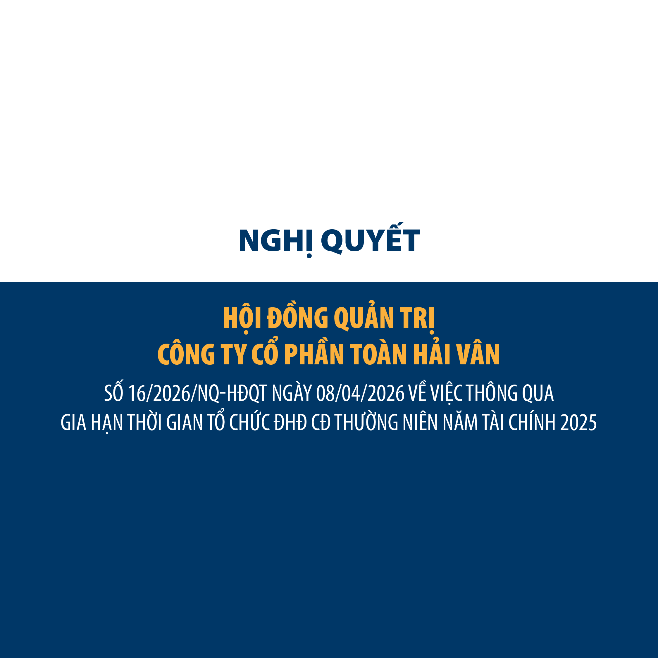 TTC Phú Quốc: Nghị quyết HĐQT về việc gia hạn thời gian tổ chức ĐHĐCĐ thường niên năm tài chính 2025